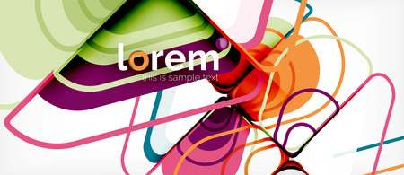 Abstract background - multicolored geometric shapes modern design. Trendy abstract layout template for business or technology presentation or web brochure cover, wallpaper. Vector illustrationのイラスト素材