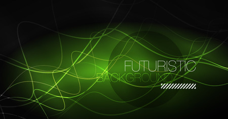 Neon lines wave background. Vector abstract compositionのイラスト素材