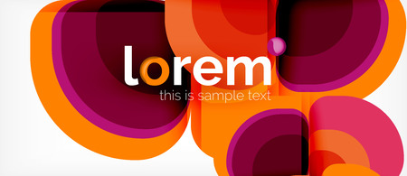 Abstract background - geometric multicolored round shapes composition. Trendy abstract layout template for business or technology presentation or web brochure cover, wallpaper. Vector illustrationのイラスト素材