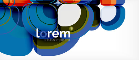 Abstract background - geometric multicolored round shapes composition. Trendy abstract layout template for business or technology presentation or web brochure cover, wallpaper. Vector illustrationのイラスト素材