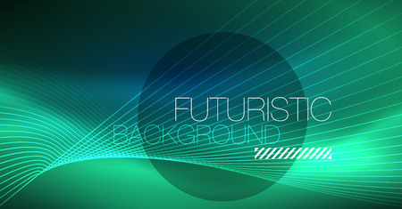 Neon glowing magic background, neon banner, night sky wallpaper. Magic light vector effect. Christmas abstract pattern.のイラスト素材