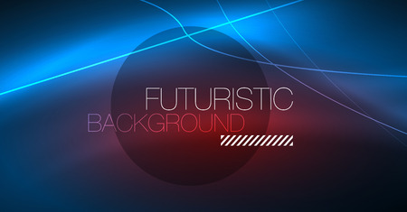 Neon glowing magic background, neon banner, night sky wallpaper. Magic light vector effect. Christmas abstract pattern.のイラスト素材