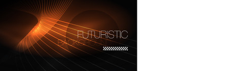 Digital technology abstract background - neon geometric design. Abstract glowing lines. Colorful techno vector background. Futuristic shape.のイラスト素材