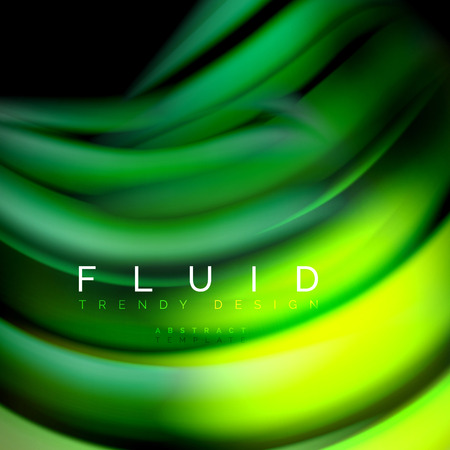 Background abstract - liquid color wave, trendy flowing design templateのイラスト素材
