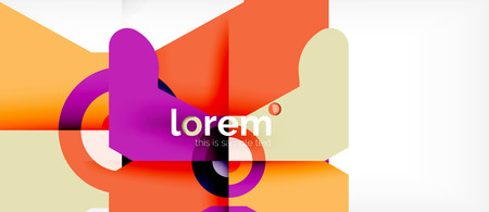 Colorful trendy geometric shapes background. Trendy abstract layout template for business or technology presentation or web brochure cover, wallpaper. Vector illustrationのイラスト素材