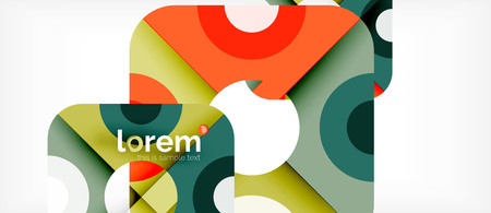 Colorful trendy geometric shapes background. Trendy abstract layout template for business or technology presentation or web brochure cover, wallpaper. Vector illustrationのイラスト素材