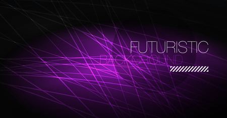 Digital technology abstract background - neon geometric design. Abstract glowing lines. Colorful techno vector background. Futuristic shape.のイラスト素材