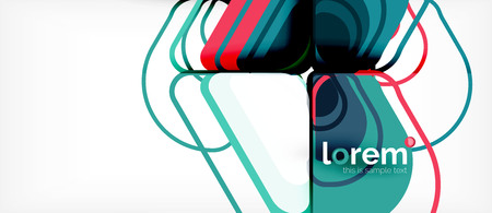 Abstract background - multicolored geometric shapes modern design. Trendy abstract layout template for business or technology presentation or web brochure cover, wallpaper. Vector illustrationのイラスト素材