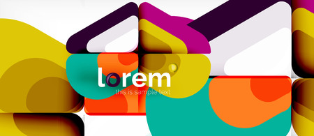 Abstract background - multicolored geometric shapes modern design. Trendy abstract layout template for business or technology presentation or web brochure cover, wallpaper. Vector illustrationのイラスト素材
