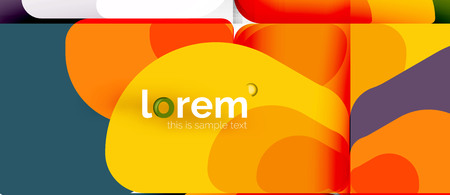Abstract background - multicolored geometric shapes modern design. Trendy abstract layout template for business or technology presentation or web brochure cover, wallpaper. Vector illustrationのイラスト素材