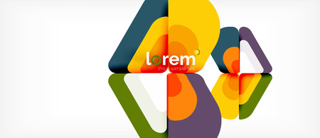 Abstract background - multicolored geometric shapes modern design. Trendy abstract layout template for business or technology presentation or web brochure cover, wallpaper. Vector illustrationのイラスト素材