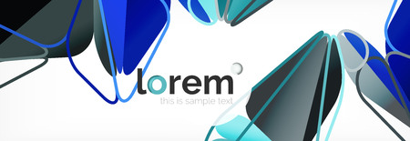 Vector colorful geometric triangle background, crystal banner designのイラスト素材