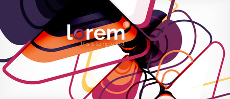 Abstract background - multicolored geometric shapes modern design. Trendy abstract layout template for business or technology presentation or web brochure cover, wallpaper. Vector illustrationのイラスト素材