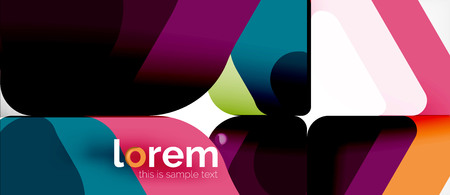 Abstract background - multicolored geometric shapes modern design. Trendy abstract layout template for business or technology presentation or web brochure cover, wallpaper. Vector illustrationのイラスト素材