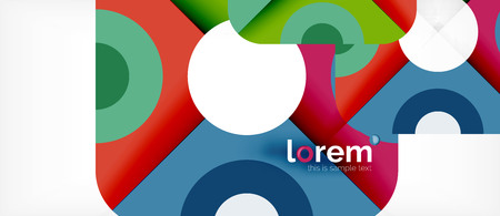 Geometric colorful shapes composition abstract background. Minimal dynamic design. Trendy abstract layout template for business or technology presentation or web brochure cover, wallpaper. Vector illustrationのイラスト素材