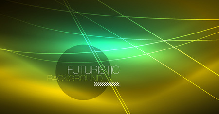 Neon glowing magic background, neon banner, night sky wallpaper. Magic light vector effect. Christmas abstract pattern.のイラスト素材