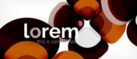 Abstract background - geometric multicolored round shapes composition. Trendy abstract layout template for business or technology presentation or web brochure cover, wallpaper. Vector illustrationのイラスト素材