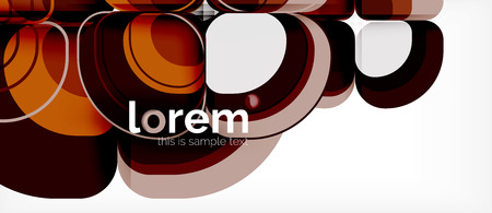 Abstract background - geometric multicolored round shapes composition. Trendy abstract layout template for business or technology presentation or web brochure cover, wallpaper. Vector illustrationのイラスト素材