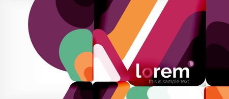 Abstract background - multicolored geometric shapes modern design. Trendy abstract layout template for business or technology presentation or web brochure cover, wallpaper. Vector illustrationのイラスト素材