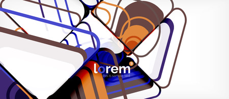 Colorful trendy geometric shapes background. Trendy abstract layout template for business or technology presentation or web brochure cover, wallpaper. Vector illustrationのイラスト素材