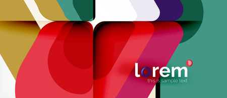 Abstract background - multicolored geometric shapes modern design. Trendy abstract layout template for business or technology presentation or web brochure cover, wallpaper. Vector illustrationのイラスト素材