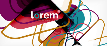 Geometric abstract background. Trendy abstract layout template for business or technology presentation or web brochure cover, wallpaper. Vector illustrationのイラスト素材