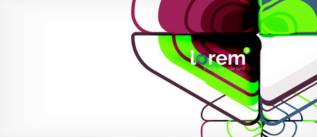 Colorful trendy geometric shapes background. Trendy abstract layout template for business or technology presentation or web brochure cover, wallpaper. Vector illustrationのイラスト素材