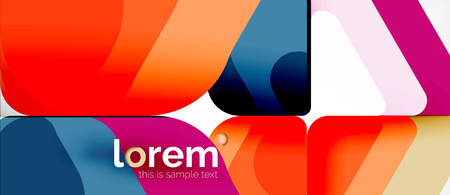 Abstract background - multicolored geometric shapes modern design. Trendy abstract layout template for business or technology presentation or web brochure cover, wallpaper. Vector illustrationのイラスト素材