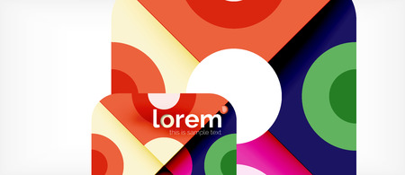 Colorful trendy geometric shapes background. Trendy abstract layout template for business or technology presentation or web brochure cover, wallpaper. Vector illustrationのイラスト素材