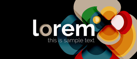 Abstract background - geometric multicolored round shapes composition. Trendy abstract layout template for business or technology presentation or web brochure cover, wallpaper. Vector illustrationのイラスト素材