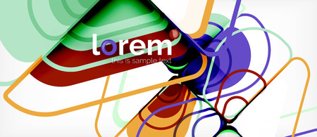 Colorful trendy geometric shapes background. Trendy abstract layout template for business or technology presentation or web brochure cover, wallpaper. Vector illustrationのイラスト素材