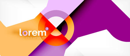Geometric colorful shapes composition abstract background. Minimal dynamic design. Trendy abstract layout template for business or technology presentation or web brochure cover, wallpaper. Vector illustrationのイラスト素材