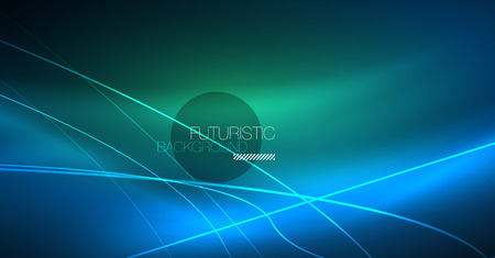 Neon glowing magic background, neon banner, night sky wallpaper. Magic light vector effect. Christmas abstract pattern.のイラスト素材