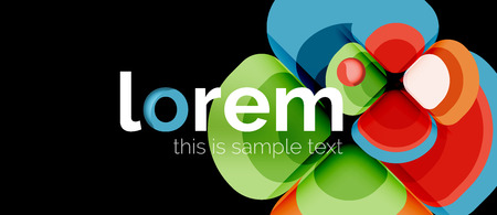 Abstract background - geometric multicolored round shapes composition. Trendy abstract layout template for business or technology presentation or web brochure cover, wallpaper. Vector illustrationのイラスト素材