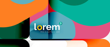 Abstract background - multicolored geometric shapes modern design. Trendy abstract layout template for business or technology presentation or web brochure cover, wallpaper. Vector illustrationのイラスト素材