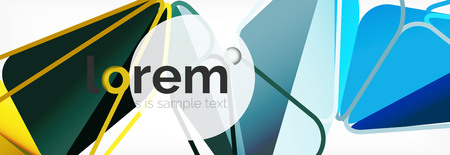 Modern geometric background. Poster template with polygonal elements. Vector illustrationのイラスト素材