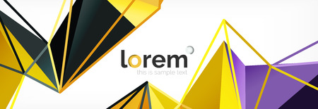 Modern geometric background. Poster template with polygonal elements. Vector illustrationのイラスト素材