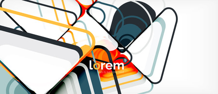Abstract background - multicolored geometric shapes modern design. Trendy abstract layout template for business or technology presentation or web brochure cover, wallpaper. Vector illustrationのイラスト素材