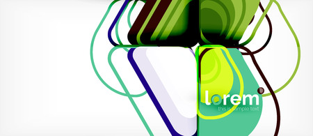 Colorful trendy geometric shapes background. Trendy abstract layout template for business or technology presentation or web brochure cover, wallpaper. Vector illustrationのイラスト素材