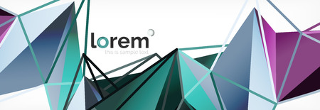 Modern geometric background. Poster template with polygonal elements. Vector illustrationのイラスト素材