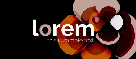 Abstract background - geometric multicolored round shapes composition. Trendy abstract layout template for business or technology presentation or web brochure cover, wallpaper. Vector illustrationのイラスト素材