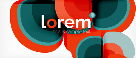 Abstract background - geometric multicolored round shapes composition. Trendy abstract layout template for business or technology presentation or web brochure cover, wallpaper. Vector illustrationのイラスト素材