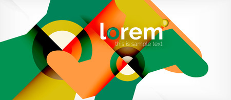 Colorful trendy geometric shapes background. Trendy abstract layout template for business or technology presentation or web brochure cover, wallpaper. Vector illustrationのイラスト素材