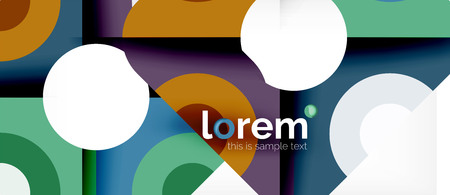 Geometric colorful shapes composition abstract background. Minimal dynamic design. Trendy abstract layout template for business or technology presentation or web brochure cover, wallpaper. Vector illustrationのイラスト素材