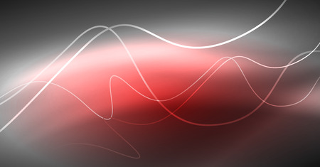 Neon lines wave background. Vector abstract compositionのイラスト素材