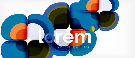 Abstract background - geometric multicolored round shapes composition. Trendy abstract layout template for business or technology presentation or web brochure cover, wallpaper. Vector illustrationのイラスト素材