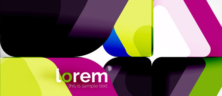 Abstract background - multicolored geometric shapes modern design. Trendy abstract layout template for business or technology presentation or web brochure cover, wallpaper. Vector illustrationのイラスト素材