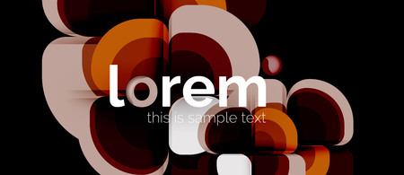 Abstract background - geometric multicolored round shapes composition. Trendy abstract layout template for business or technology presentation or web brochure cover, wallpaper. Vector illustrationのイラスト素材