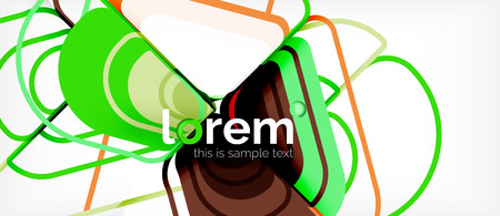 Colorful trendy geometric shapes background. Trendy abstract layout template for business or technology presentation or web brochure cover, wallpaper. Vector illustrationのイラスト素材