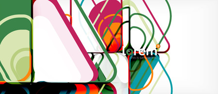 Geometric abstract background. Trendy abstract layout template for business or technology presentation or web brochure cover, wallpaper. Vector illustrationのイラスト素材